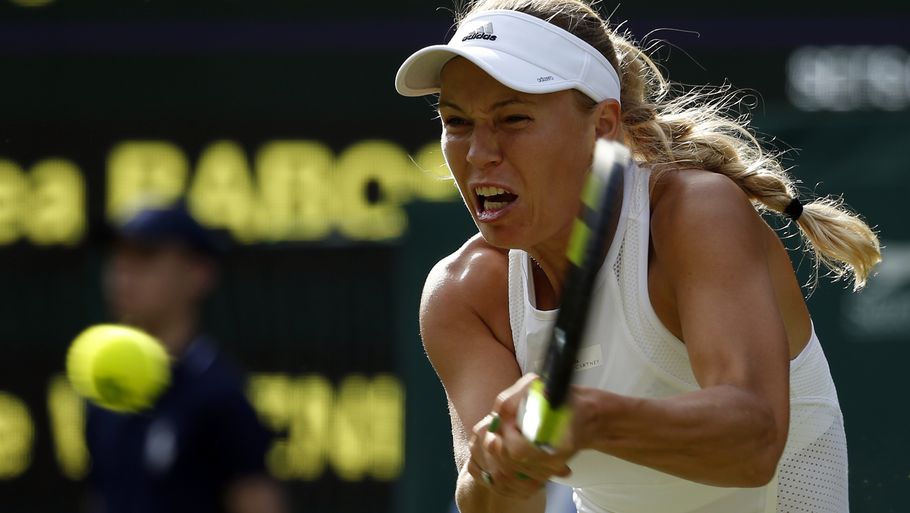 Caroline Wozniacki var lettet efter sin sejr i første runde. Foto: AP