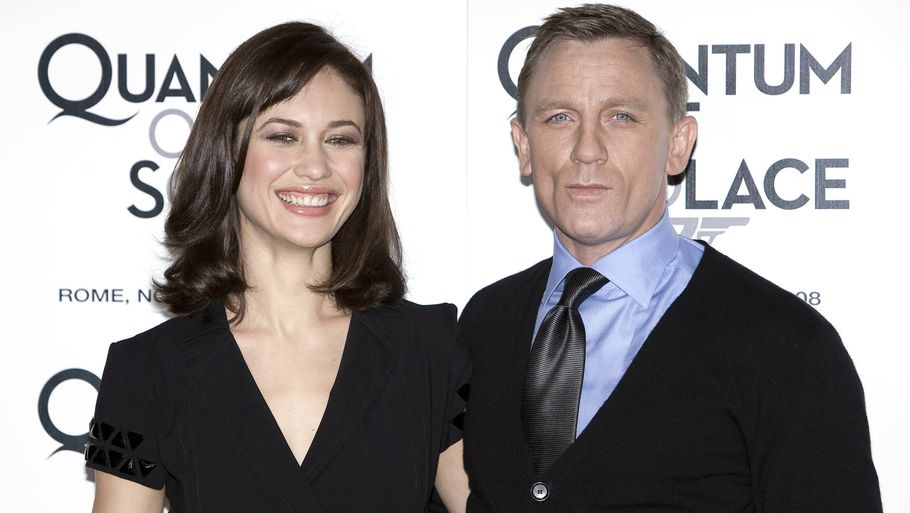 Olga Kurylenko og Daniel Craig ved premieren på 'Quantum of Solace'. Foto: All Over Press