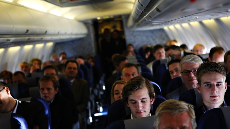 Noget af det værste på flyet er, hvis folk tager strømperne af og sidder med bare tæer, viser undersøgelse. Foto: /ritzau/Thomas Borberg