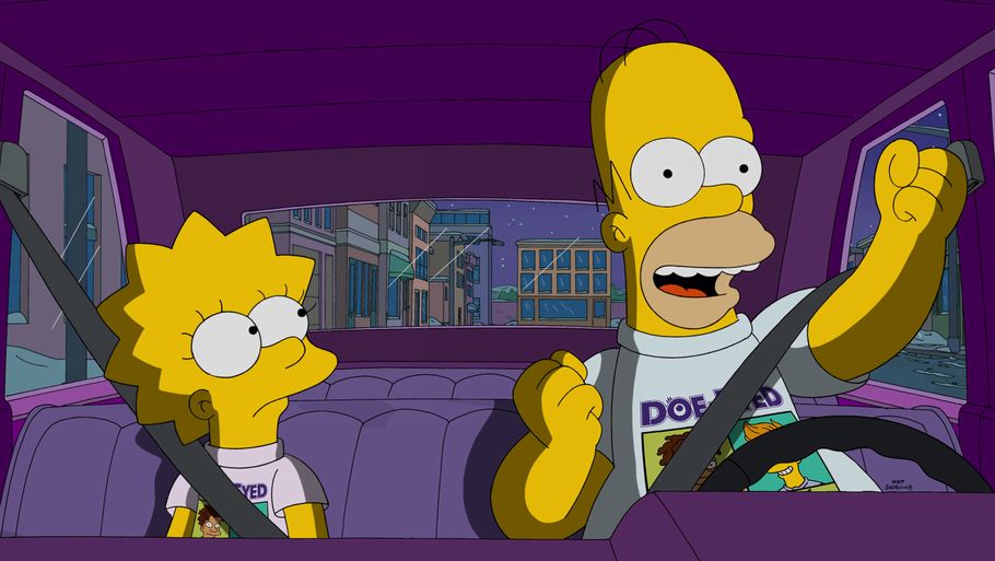 Lise og Homer Simpson får dansk selskab i sæson 29. Foto