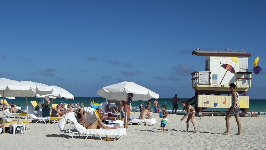 Her ses den yderst populære Miami-strand, South Beach. Foto: Arkivfoto/Veronica Garbutt/All Over Press