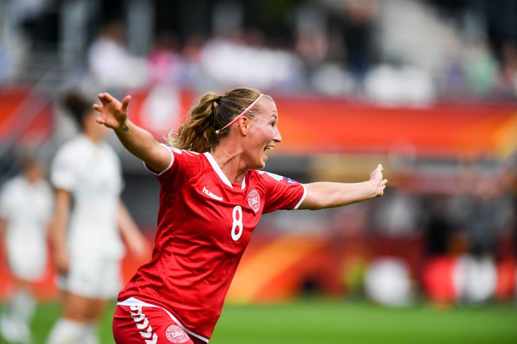 En glad Theresa Nielsen sikrede Danmark sejren. Foto: imago sport/All Over Press