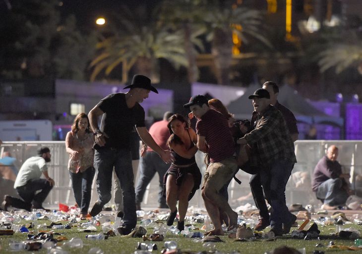 Ikke alle slap lige så heldigt som Laura Robson og hendes venner, da kuglerne begyndte at flyve i Las Vegas. Foto: All Over Press