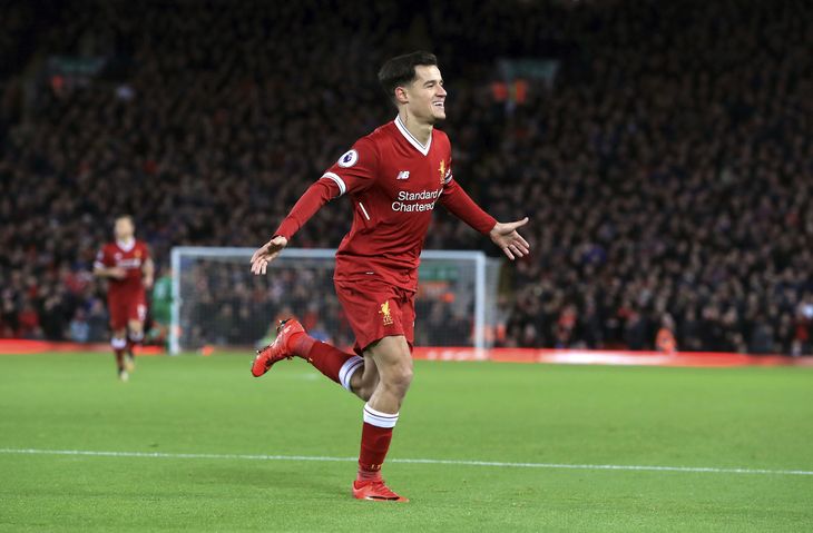 Coutinho har været stærkt spillende for Liverpool i denne sæson. Foto: AP/Peter Byrne