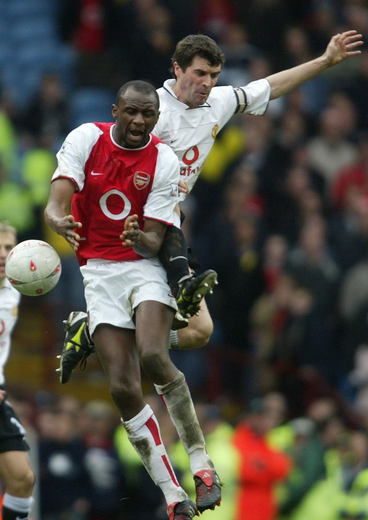 Vieira og Keane i duel i 2004. Foto: AP