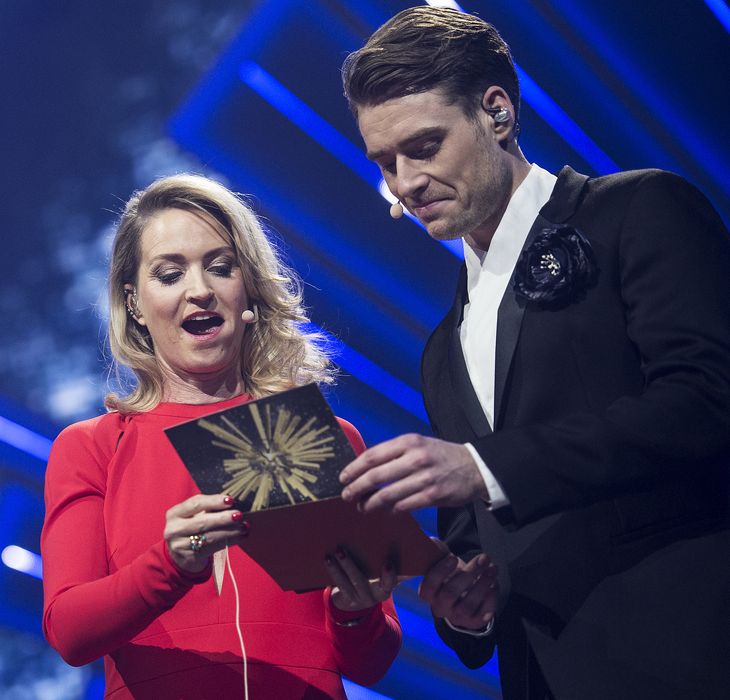 Igen i år bliver det Johannes Nymark og Annette Heick, der skal være værter til Dansk Melodi Grand Prix. Foto: Mogens Flindt