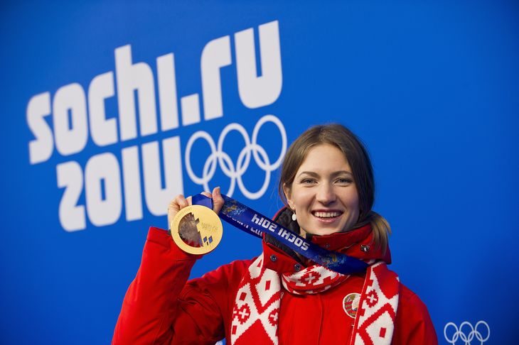 Darya Domracheva - Bjørndalens kone - vandt også OL-guld i Sochi for fire år siden - hun skal med igen. Foto: All Over