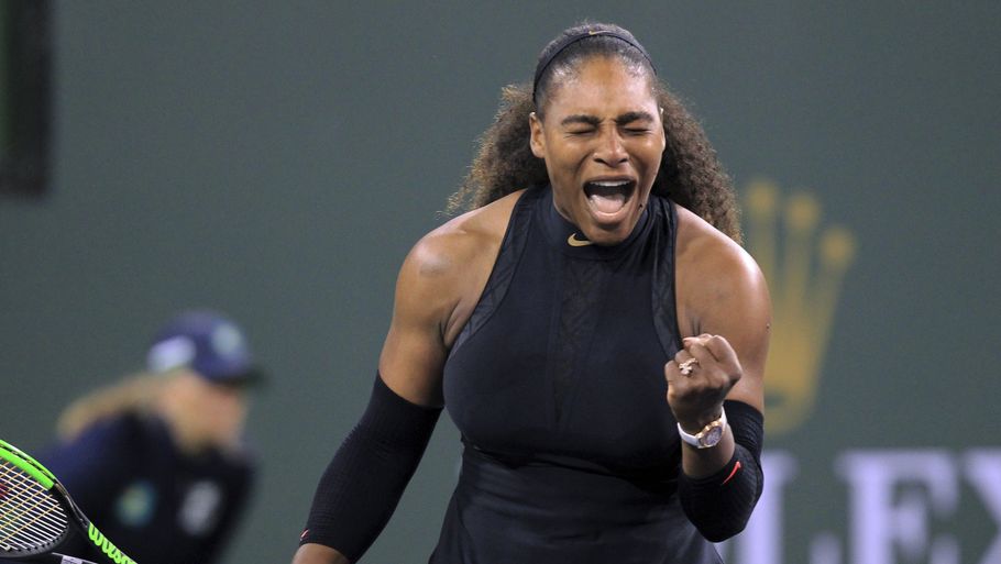 Serena Williams er klar til næste runde i Indian Wells efter sejren over Zarina Diyas. Foto: AP