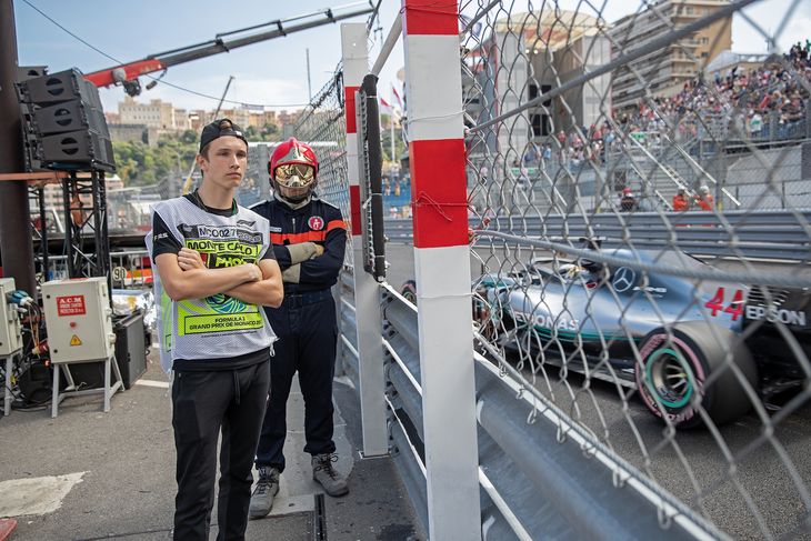 Christian Lundgaard fik et nærmere kig på F1-drømmen, da han kørte supportløb til Monaco i maj. Næste år kommer han til at følge den europæiske del af F1-kalenderen i den nye F3-serie. Foto: Jan Sommer