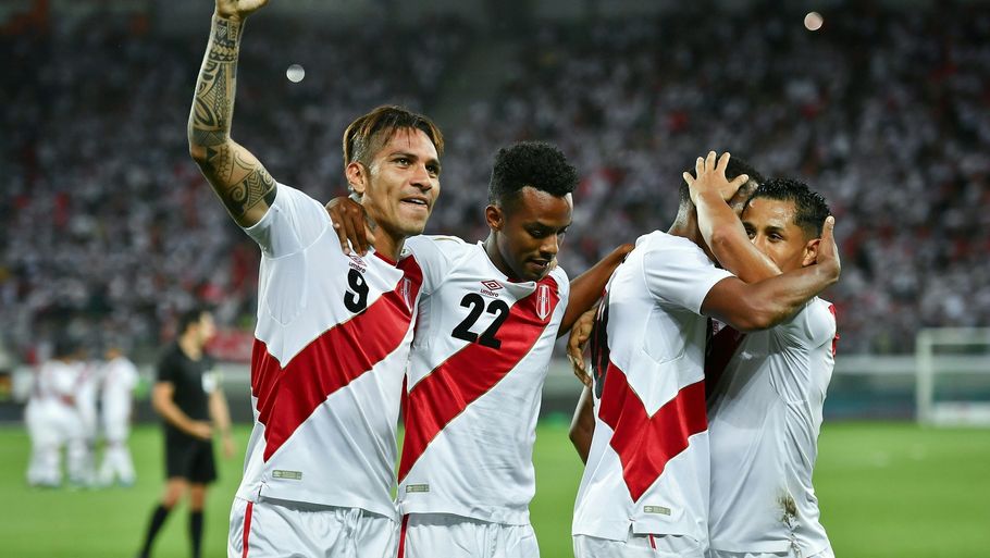 Danmarks VM-modstander i åbningskampen Peru vandt 3-0 søndag aften. FABRICE COFFRINI / Ritzau Scanpix