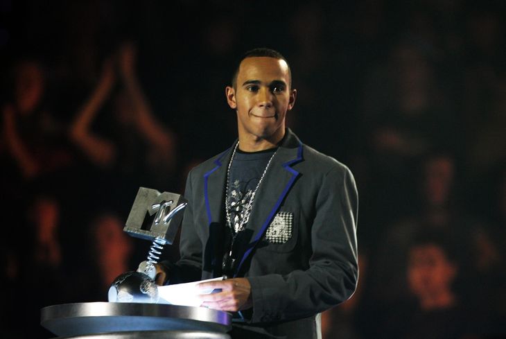 En ung Lewis Hamilton til MTW Music Awards i 2007. Foto: AP
