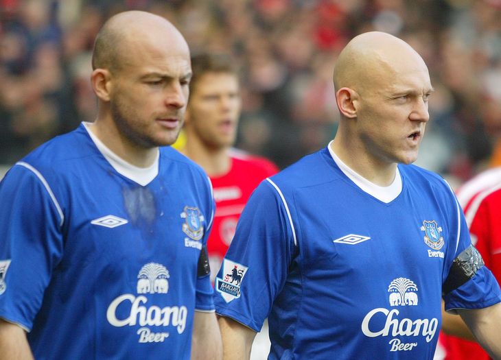 I Everton huskes danskeren især for midtbanekonstellationen med Lee Carsley. Foto: Back Page Images/REX