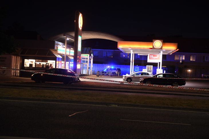 Skyderiet i Rødovre skete nær denne tankstation. Foto: Kenneth Meyer
