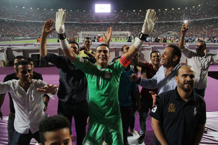 Det gik vildt for sig, da Egypten fejrede, at de endelig var VM-klar igen. Foto: All Over Press