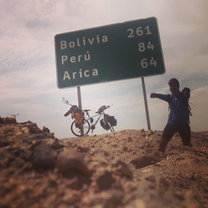 På cykelturen gennem Sydamerika. Foto: Privat