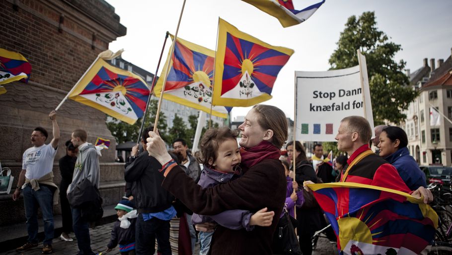 Danmark har i årtier undertrykt Tibet-demonstranternes rettigheder. Foto: Dennis Lehmann/Ritzau/Scanpix