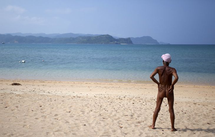 Den 82-årige Masafumi rensede hver dag sin strand på øen, så den var total ren. (Foto: Ritzau/Scanpix)
