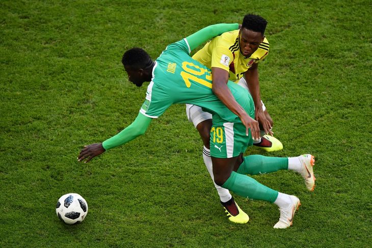 Senegal er ude af VM efter nederlaget på 1-0 til Columbia. Foto: Ritzau Scanpix/Fabrice Coffrini