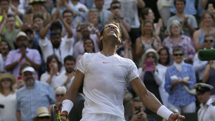 Rafael Nadal er videre i Wimbledon. Foto: AP