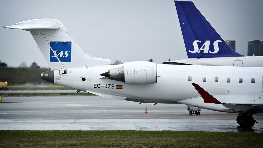SAS-fly i Københavns Lufthavn Kastrup. Foto: Jens Dresling
