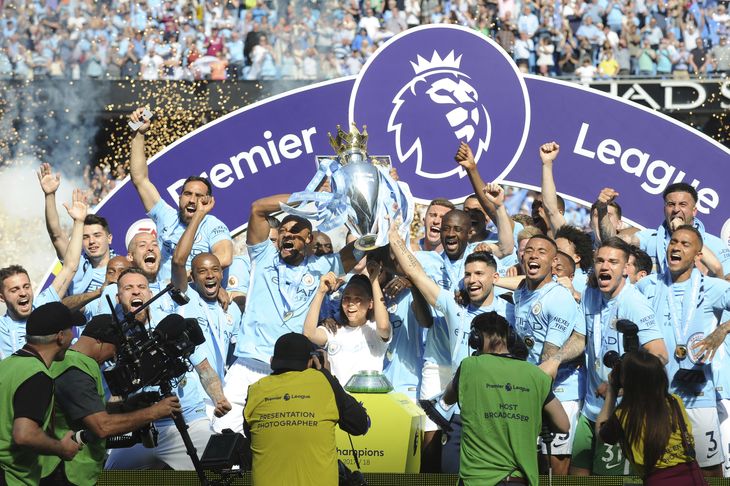 Manchester City løb med trofæet i sidste PL-sæson. Foto: AP.