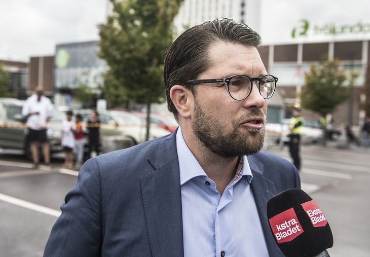 Efter valget 9. september er det slut med at isolere Sverigedemokraterne og deres leder Jimmie Åkesson i svensk politik. Det er både politiske støtter og modstandere enige om. Foto: Mogens Flindt
