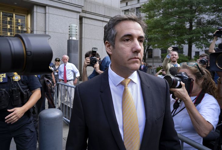 Michael Cohen, Trumps tidligere advokat, er ikke længere på god fod med sin tidligere arbejdsgiver. Foto: AP