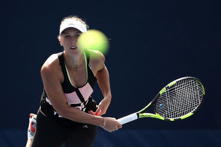 Caroline Wozniacki har måttet træne sig i form, så det er usikkert, hvor hun står før US Open. Foto: Ritzau Scanpix