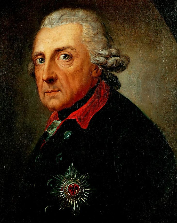 Friedrich II, kaldet Friedrich der Grosse, regerede Prøjsen fra 1740 og til sin død i 1786. 