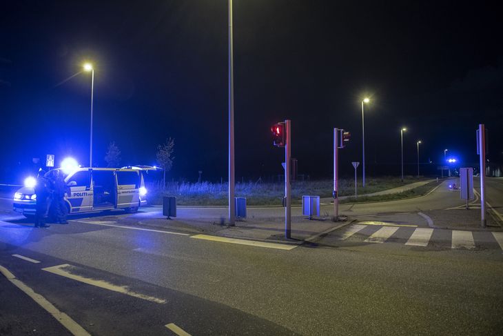 Politiet fik en anmeldelse om skud mod bil på motorvejen ved Roskilde. Foto: Kenneth Meyer