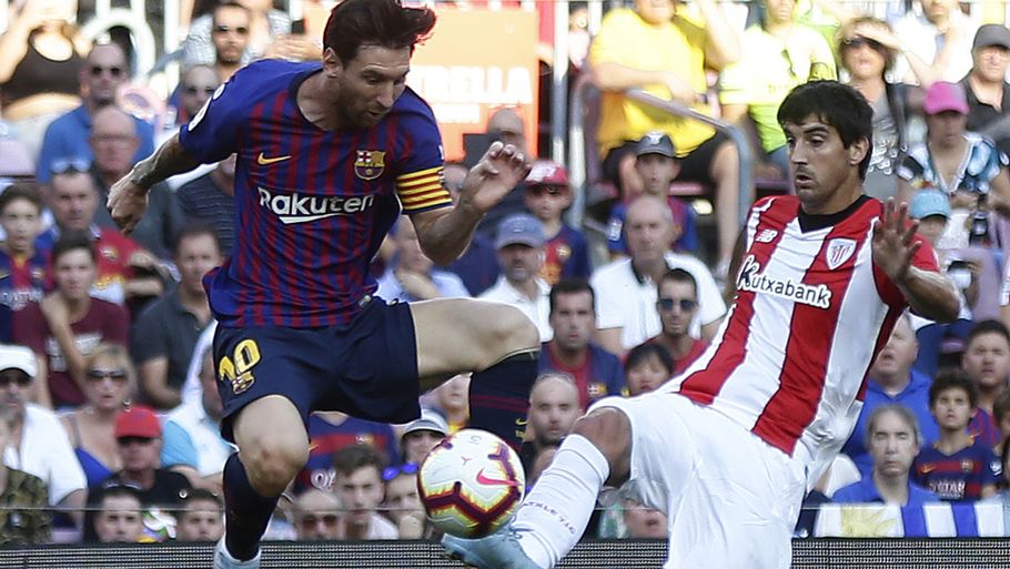Lionel Messi begyndte på bænken, da FC Barcelona måtte nøjes med 1-1 mod Athletic Club. Foto: Manu Fernández/AP