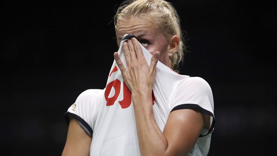 Mia Blichfeldt valgte som den eneste spiller at tage imod den individuelle aftale, som Badminton Danmark tilbød. Foto: Mark Schiefelbein/AP