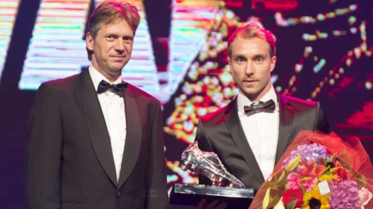 Eriksen sammen med sin hollandske agent i 2013. Martin Schoots fortæller, at Eriksen er i god form. Arkivfoto: Gerard van Hees