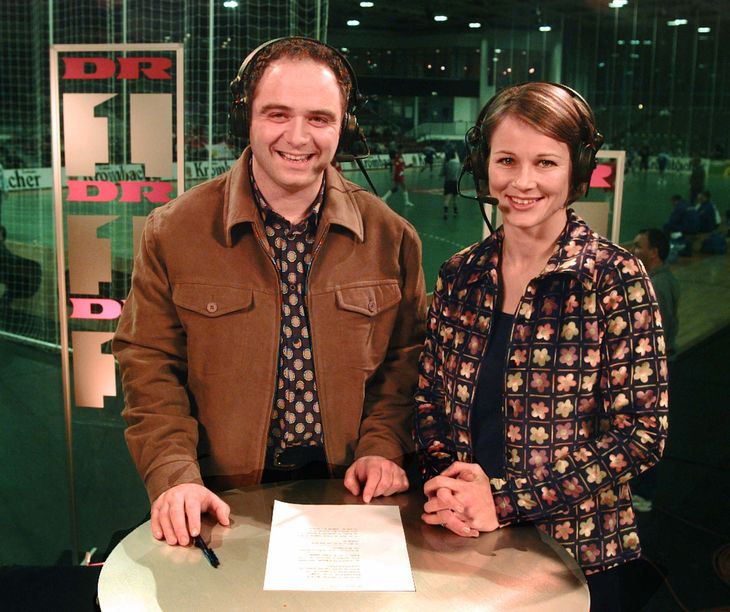 Kent Nikolajsen og Marianne Florman var studieværter på DR under VM i håndbold i Tyskland i 1997. Foto: Ritzau Scanpix