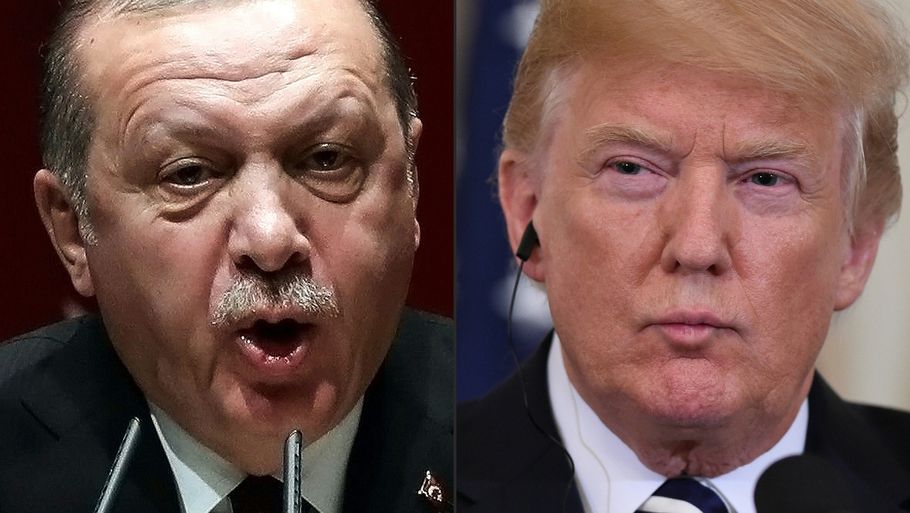 Tyrkiets præsident  Recep Tayyip Erdogan og den amerikanske præsident, Donald Trump. Foto: ADEM ALTAN og SAUL LOEB / AFP