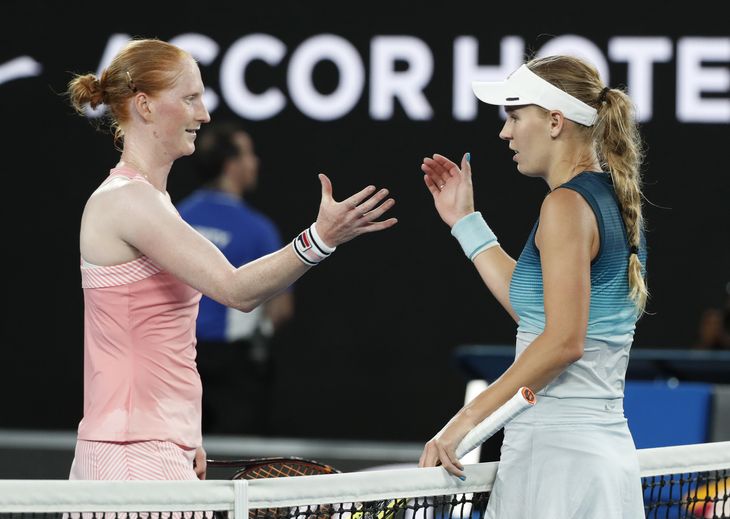 Wozniacki fik god modstand mod belgiske Alison Van Uytvanck. Foto: Kim Hyung-Hoon/Ritzau Scanpix