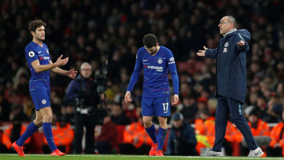 Chelseas manager er rasende på egne spillere. Foto: Ritzau Scanpix/John Sibley