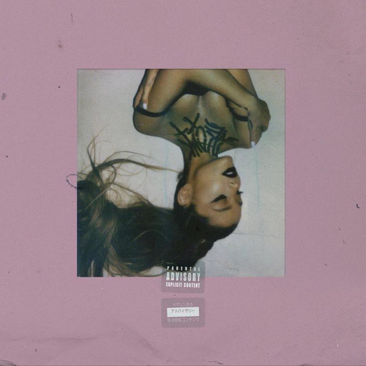Coveret til Ariana Grandes femte album, 'Thank U, Next', der kommer et halvt år efter forgængeren, 'Sweetener'.
