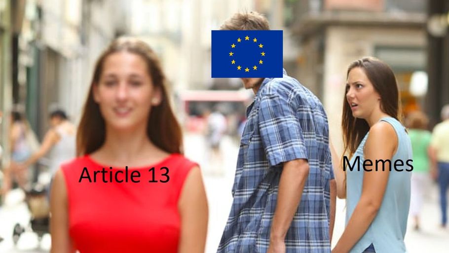 Artikel 13 er blevet hånt på internettet af adskillige brugere. Meme: Alexander Brisling