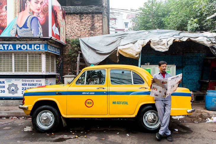 En taxachauffør i Kolkata i i Indien. Foto: Annapurna Mellor/National Geographic