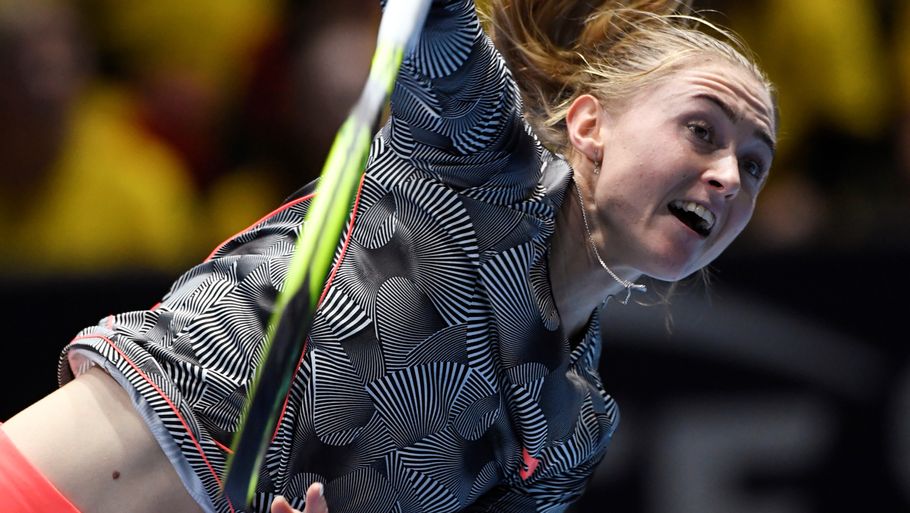 Aliaksandra Sasnovich venter Wozniacki. Foto: Fabian Bimmer/Reuters/Ritzau Scanpix