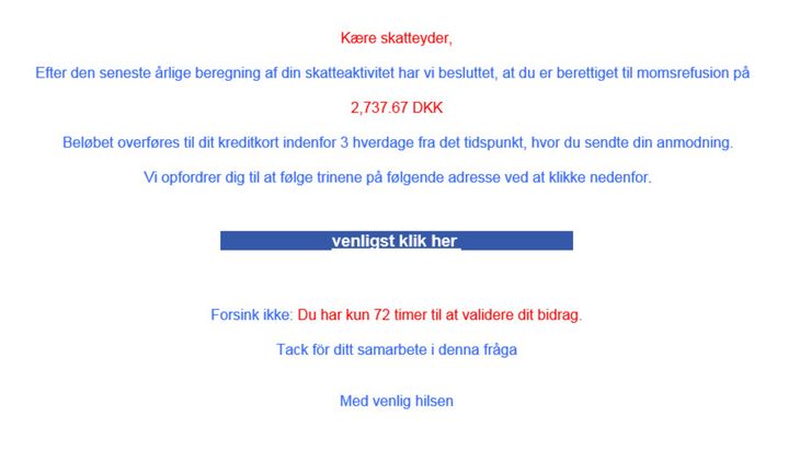 Sådan Spotter Du Den: Falske Mails Fra Skattestyrelsen I Omløb – Ekstra ...