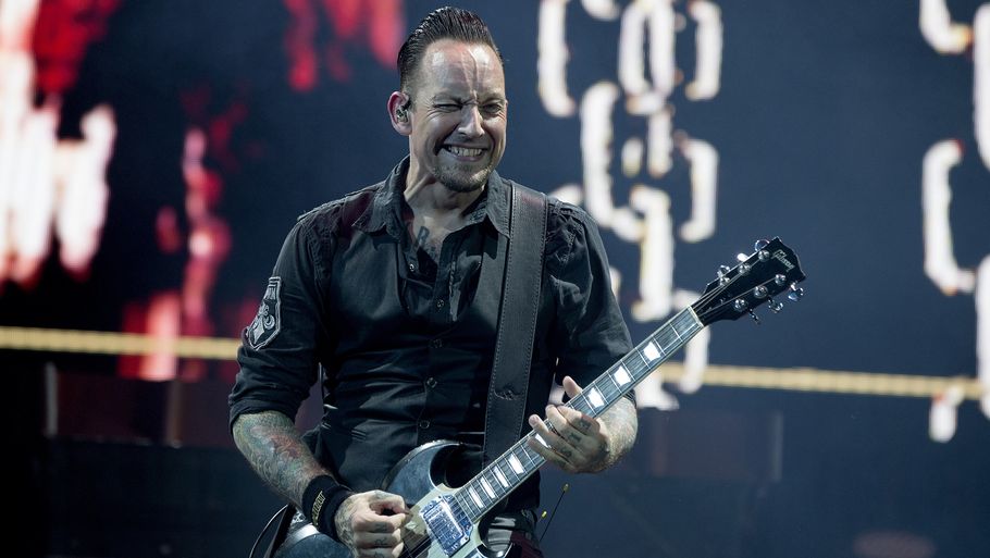 Frontmanden i Volbeat, Michael Poulsen. Foto: Finn Frandsen