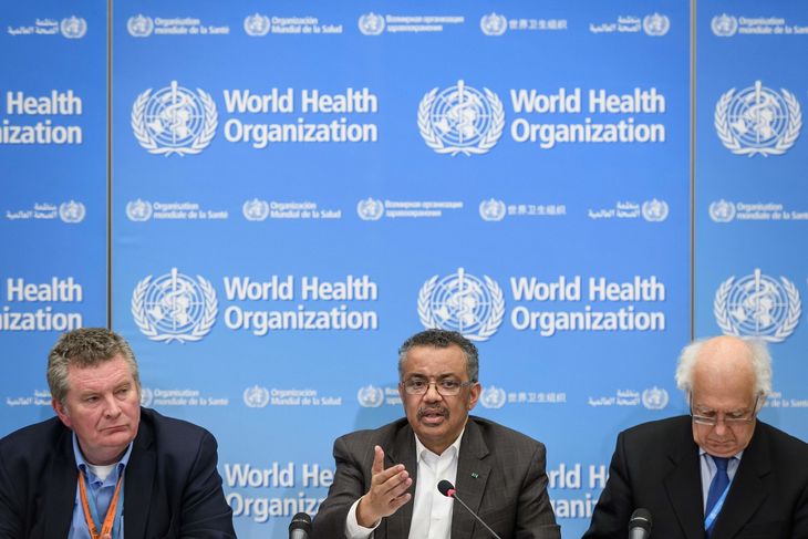 WHO har torsdag på et pressemøde erklæret coronavirussen for en global sundhedskrise. Foto: FABRICE COFFRINI/Ritzau Scanpix