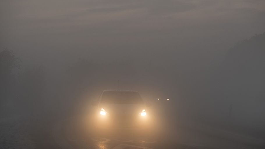 Tæt tåge over Lolland onsdag morgen. Foto: per Rasmussen/Ritzau Scanpix