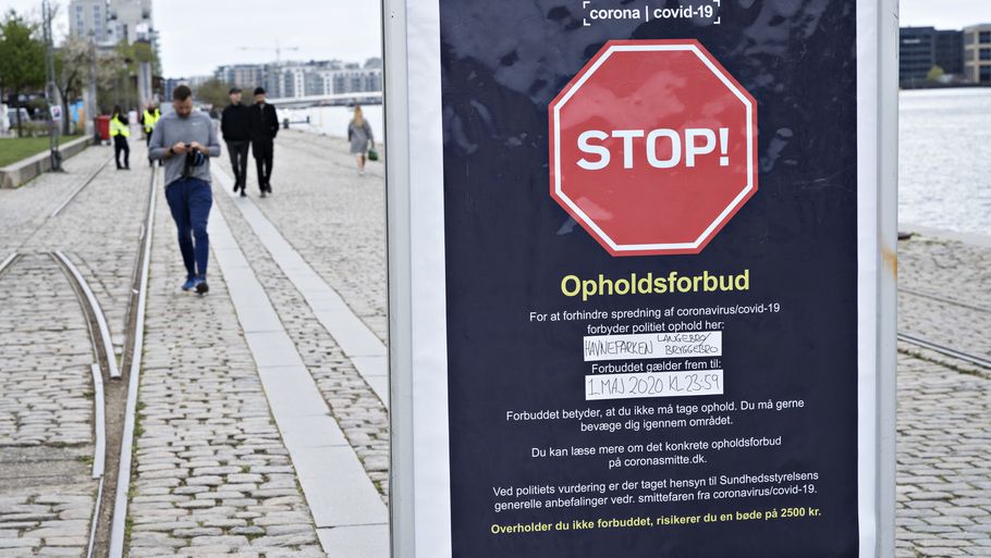 Flere personer har allerede fået bøder for at overtræde opholdsforbuddet på Islands Brygge i København. Foto: Philip Davali/Ritzau Scanpix