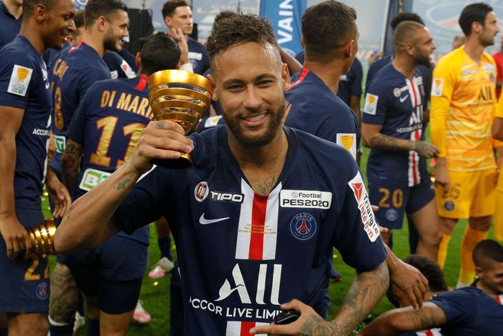 En glad Neymar...Foto: Geoffroy van der Hasselt/AFP/Ritzau Scanpix