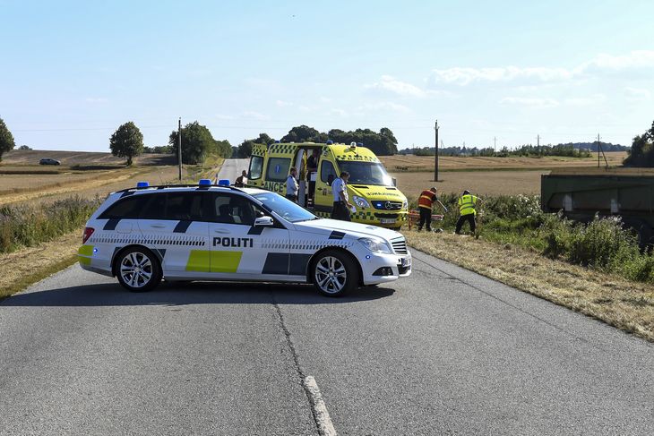 Politiet bekræfter overfor Ekstra Bladet, at motorcyklisten er afgået ved døden. Foto: René Schütze