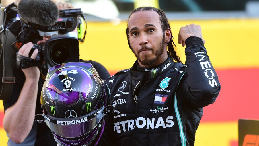 Lewis Hamilton tog søndag sin grandprix-sejr nummer 90. Foto: Jennifer Lorenzini/Reuters
