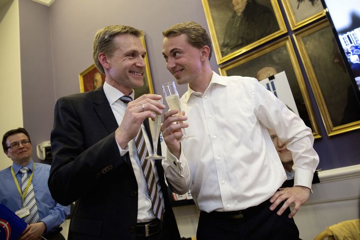 Thulesen Dahl og Messerschmidt oven på et jubel-valg til Europa-Parlamentet. Det var dengang ... Foto: Peter Hove Olesen